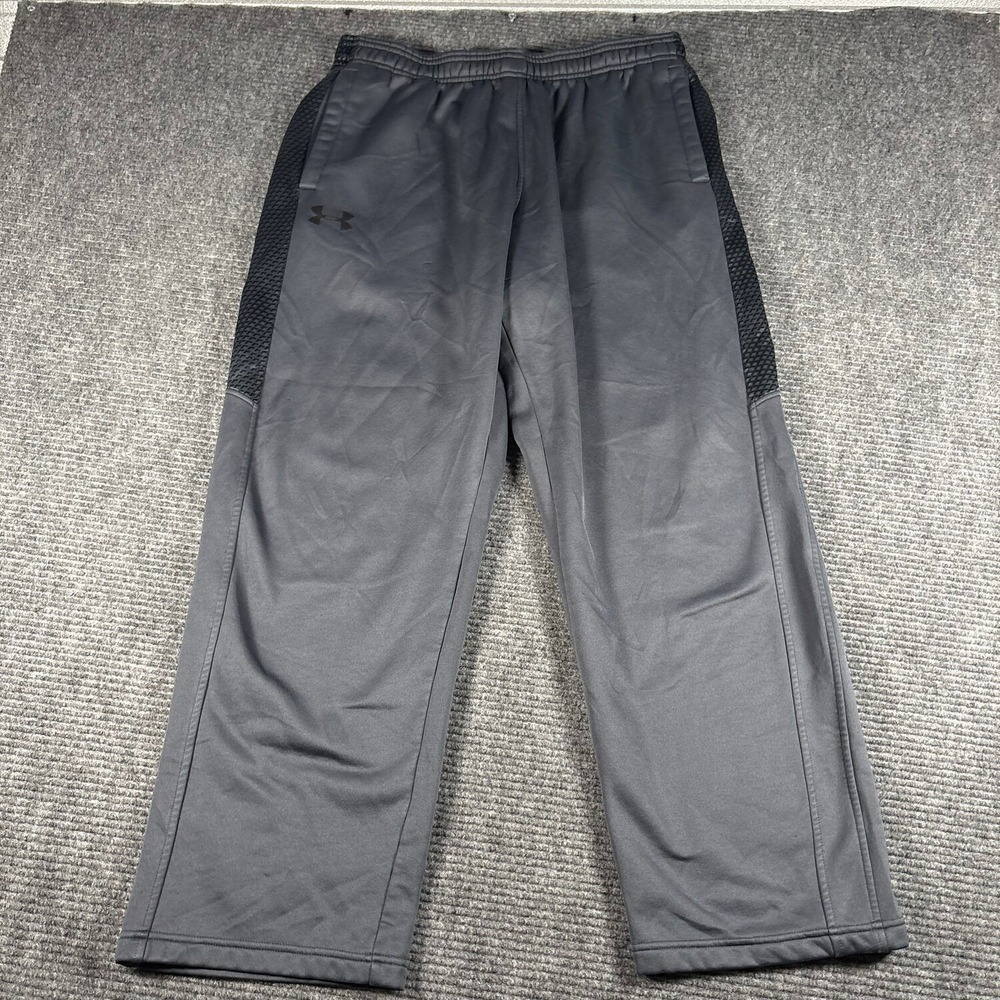 Under Armour Sweatpants Mens XL Gray Excellent Fleece Lined Loose Fit Athletic